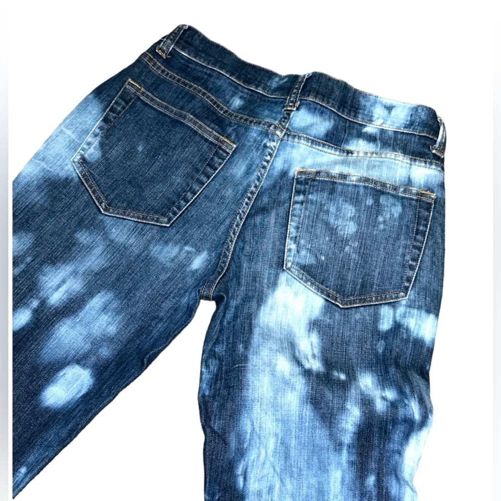Garnet Hill 5 pocket bootcut bleach tie dye 26 28 jeans - Picture 3 of 8